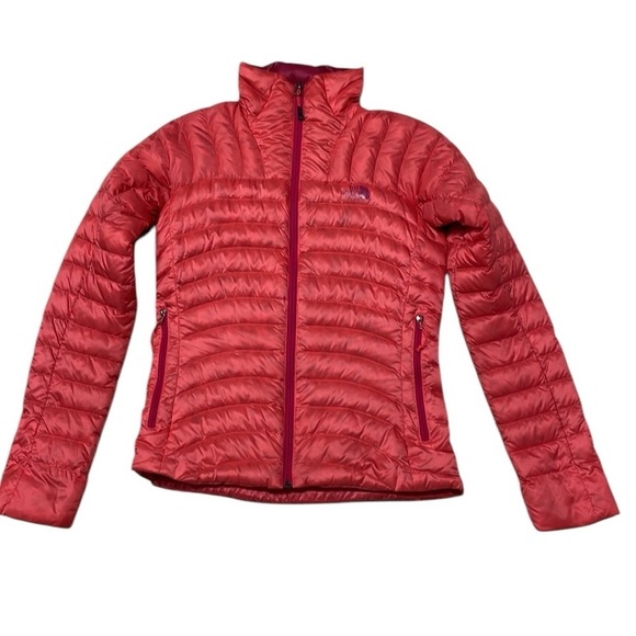 THE NORTH FACE Puffer Jacket Coat 700 Down Filled Orange Pink Size XS - Picture 7 of 15